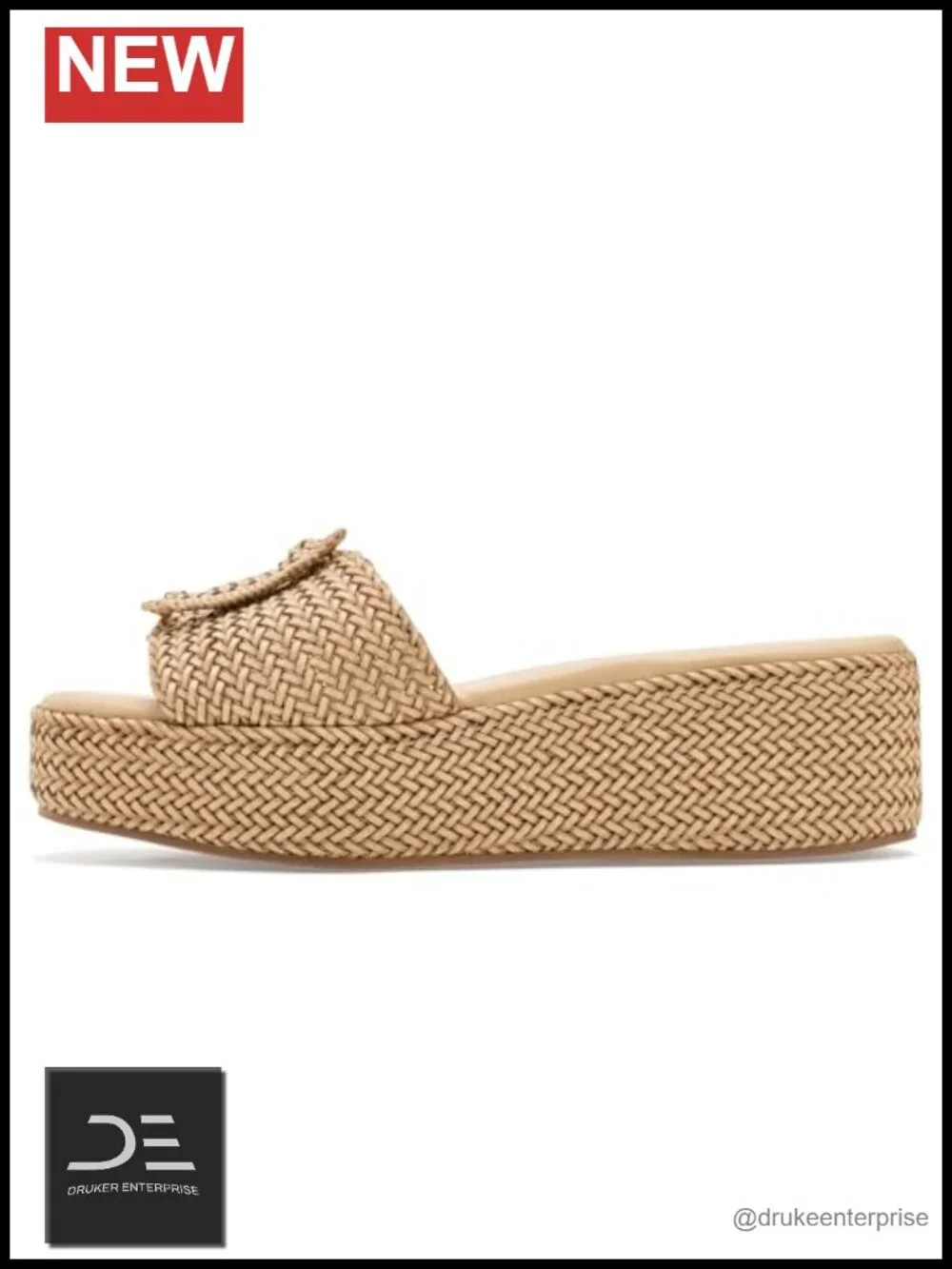 Anne Klein Lanai Women's Espadrille Wedge Sandal Faux Leather PU Open Toe Slip